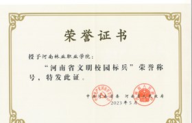 我院荣获“河南省文明校园标兵”荣誉称号